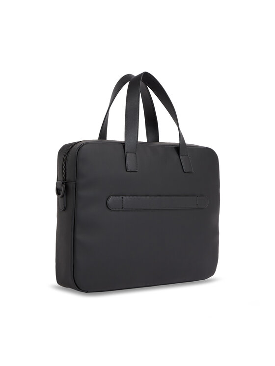 Tommy Hilfiger Tommy Hilfiger Geantă pentru laptop Th Essential Pique Computer Bag AM0AM11542 Negru