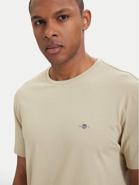 Gant Gant T-krekls Shield  2003184 Bēšs Regular Fit