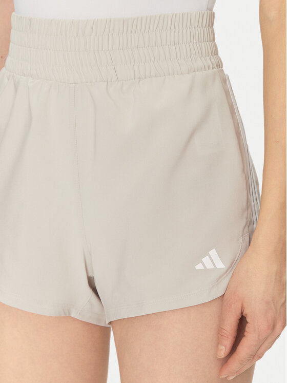 adidas adidas Sportske kratke hlače Pacer Training 3-Stripes JD2295 Bež Regular Fit