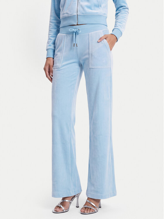 Juicy Couture Spodnji del trenirke Layla JCSEBJ001 Svetlo modra Flared Leg
