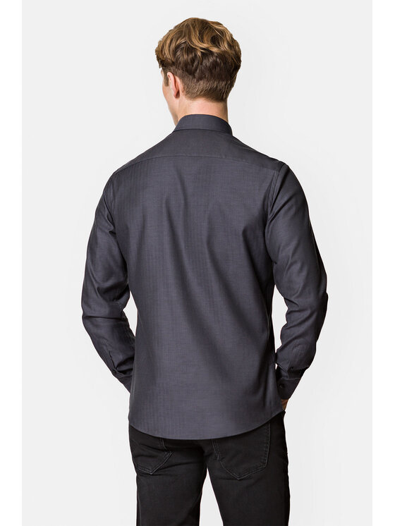 Lancerto Lancerto Koszula April KO073222000032 Szary Slim Fit