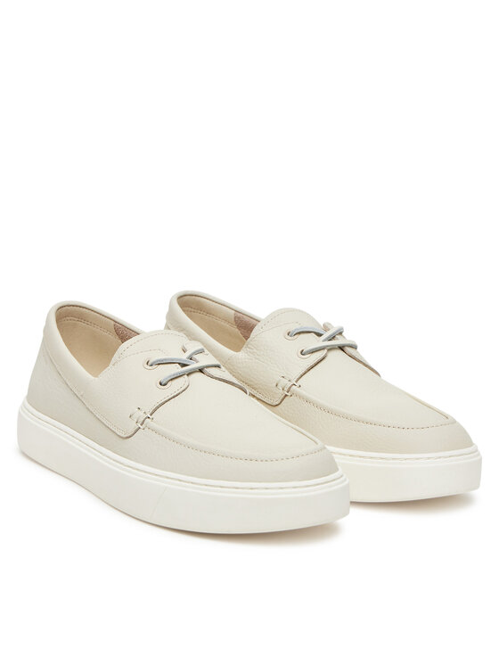 Calvin Klein Calvin Klein Mokasīni Hybrid Lace Up Boat Lth HM0HM01812 Écru