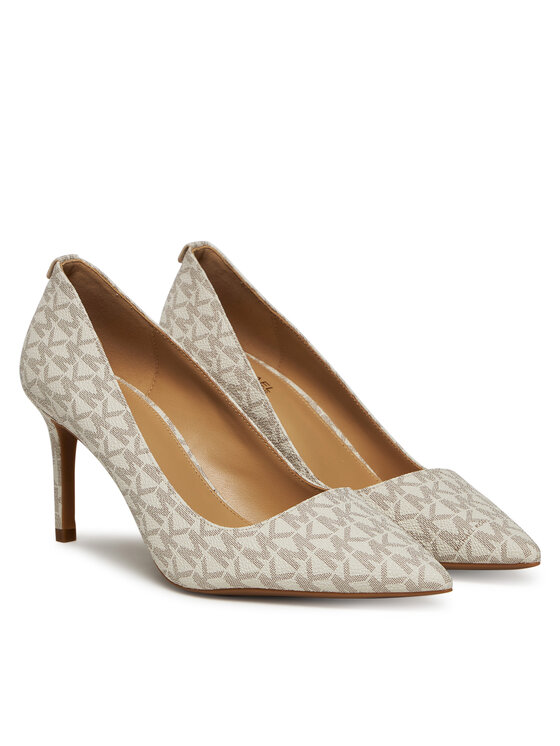 MICHAEL Michael Kors MICHAEL Michael Kors Pantofi cu toc subțire Alina Flex 40F2HNMP1B Écru