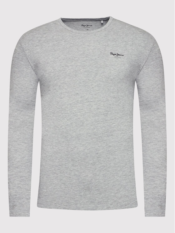 Pepe Jeans Pepe Jeans Hosszú ujjú Original Basic 2 Long N PM508211 Szürke Slim Fit