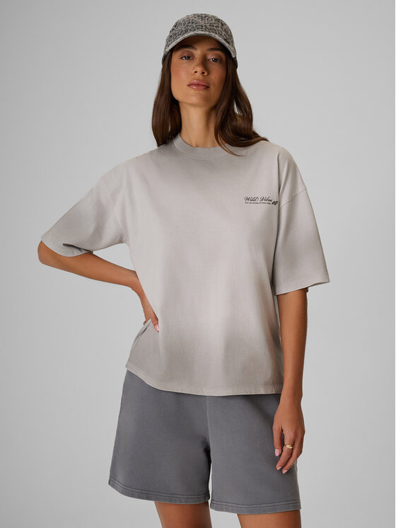 4F 4F T-Shirt ESSENTIAL Szary jasny Loose Fit