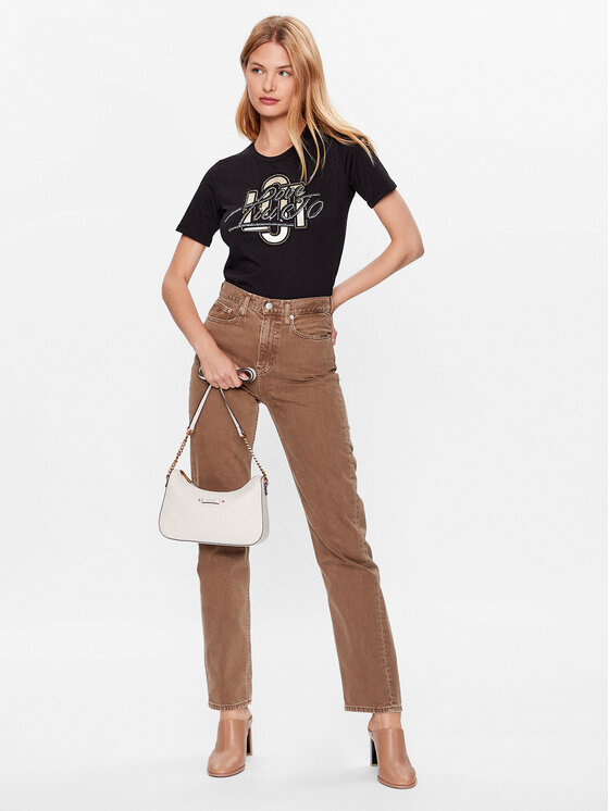 Liu Jo Liu Jo T-särk CF3320 JS003 Must Regular Fit