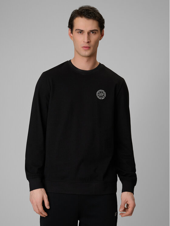 4F 4F Longsleeve FLUID EXPRESSIONS Czarny Regular Fit