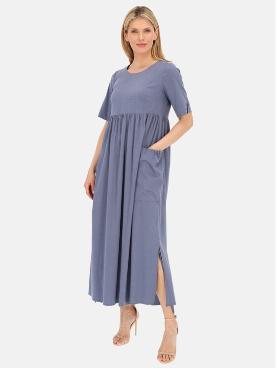 Potis & Verso Potis & Verso Sukienka letnia Moon Niebieski Relaxed Fit