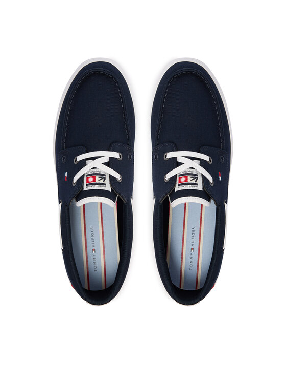 Tommy Hilfiger Tommy Hilfiger Tenisówki Th Boat Vulc Sneaker Canvas FM0FM05877 Granatowy
