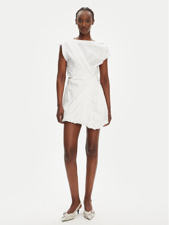 PINKO PINKO Kokteilinė suknelė Elliot 105215 A2LD Balta Regular Fit