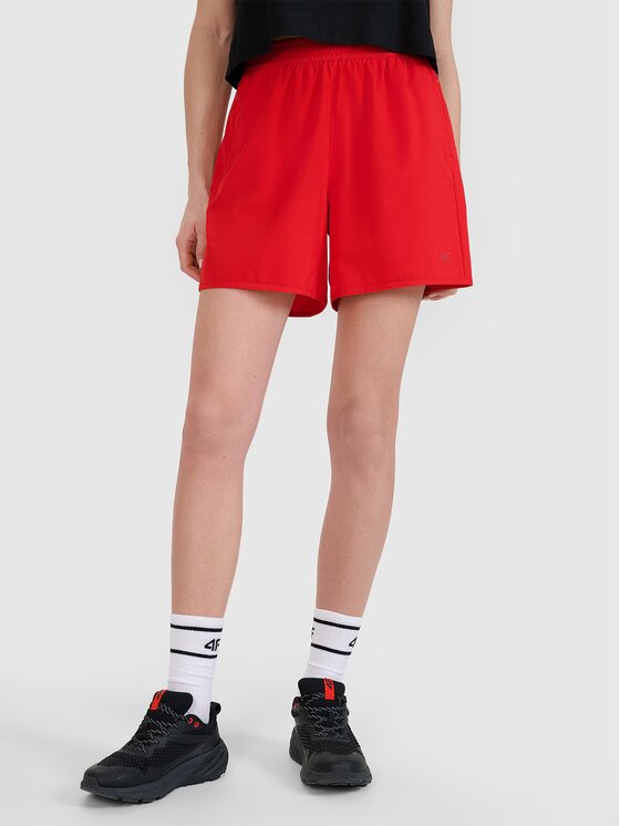 4F 4F Plážové šortky 4FWSS25UBDSF149-62S Červená Regular Fit