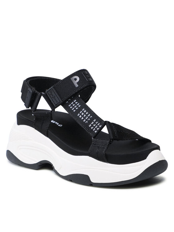 Pepe Jeans Sandales Grub Logo PLS90566 Noir Modivo