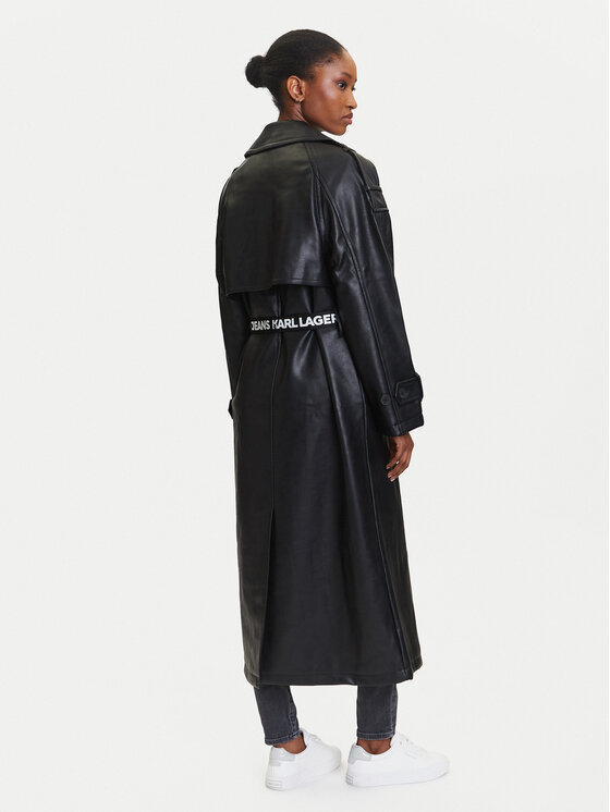 Karl Lagerfeld Jeans Karl Lagerfeld Jeans Cappotto di transizione A3W15047 Nero Relaxed Fit