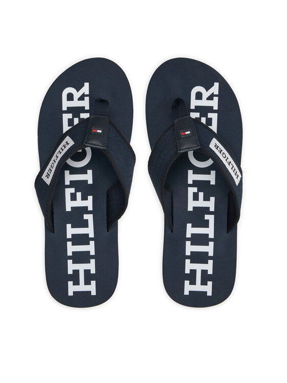 Flip flop Tommy Hilfiger Patch Hilfiger Beach Sandal FM0FM05024 Bleumarin