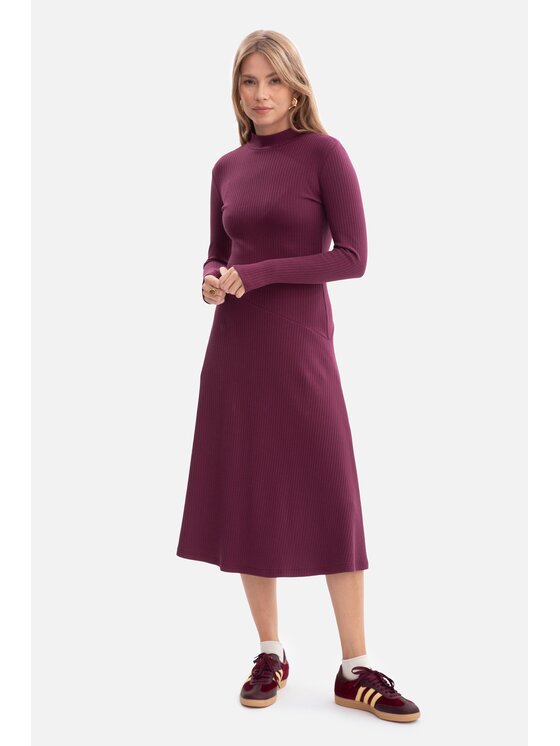 BeWear BeWear Sukienka dzianinowa b299 Fioletowy Baggy Fit