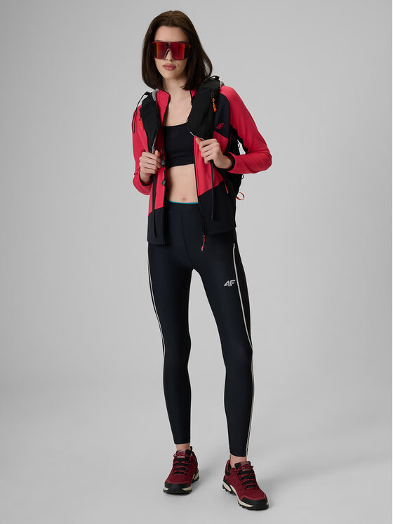 4F 4F Legginsy TREKKING Czarny Slim Fit