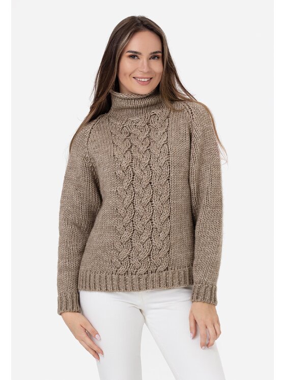 LAURELLA LAURELLA Sveter Laurella 6TU023105 Béžová Regular Fit
