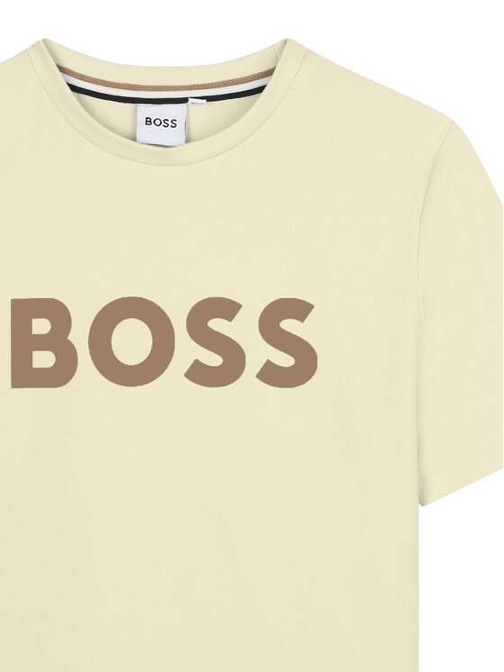 BOSS BOSS T-Shirt J52711 D Beżowy Regular Fit