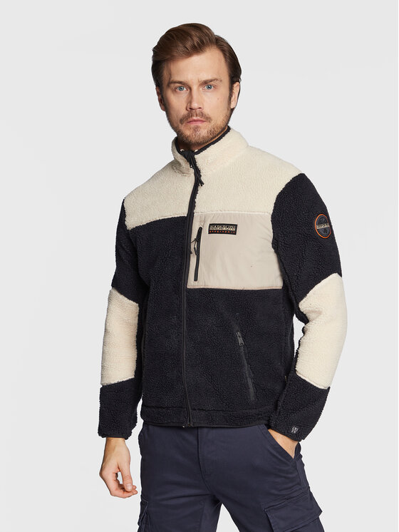 Napapijri Napapijri Fliso džemperis Yupik Fz 3 NP0A4GNT Juoda Regular Fit