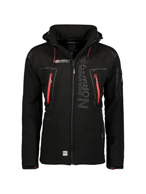Geographical Norway Geographical Norway Kurtka softshell WU6068H/GN-BLACK / RED Czarny Regular Fit