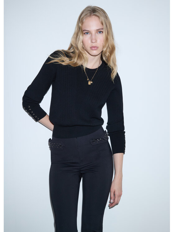 Liu Jo Liu Jo Pantaloni di tessuto TF6018J397022222 Nero Regular Fit