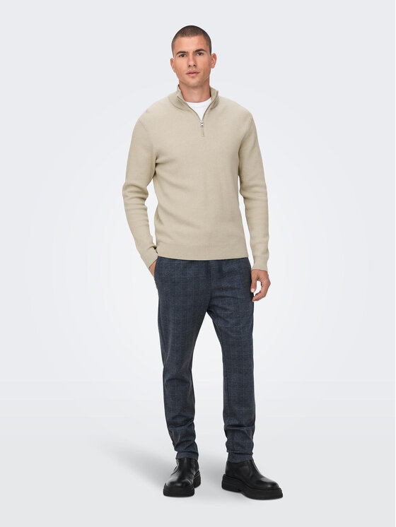 Only & Sons Only & Sons Sweter 22023210 Beżowy Regular Fit
