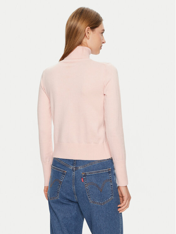 Guess Jeans Guess Jeans Rollkragenpullover W4BR15 Z3HO2 Rosa Regular Fit