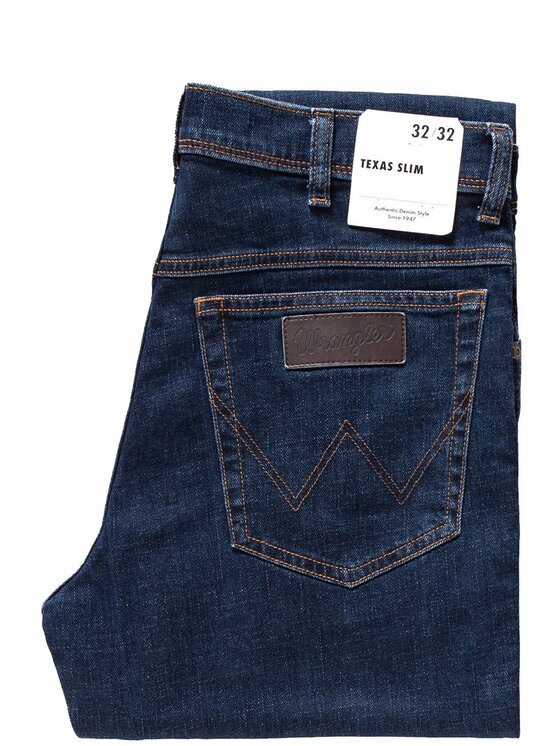 Wrangler Wrangler Jeansy TEXAS SLIM Niebieski Slim Fit