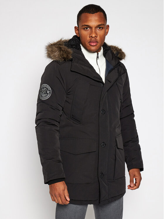 Superdry Superdry Zimska jakna Everest M5010204A Črna Regular Fit