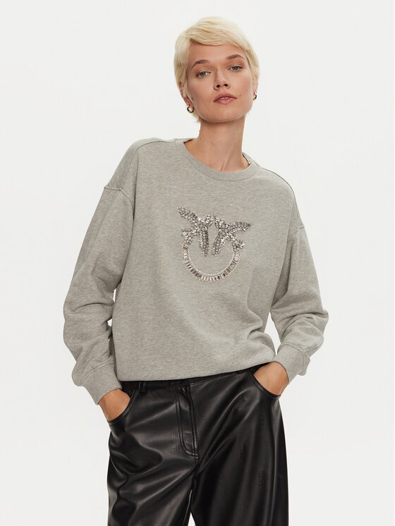 PINKO PINKO Суитшърт Nelly 100534 A24F Сив Regular Fit