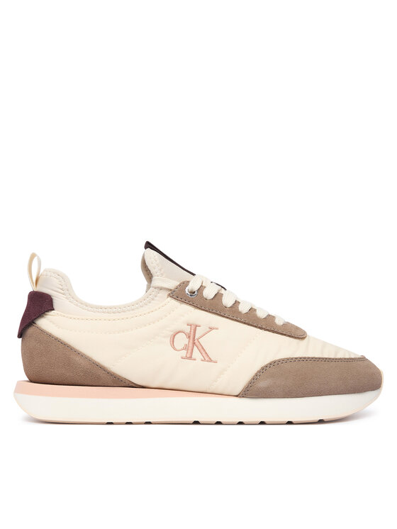 Calvin Klein Sneakers Retro Runner Lace Up Sock YW0YW02060 Crem