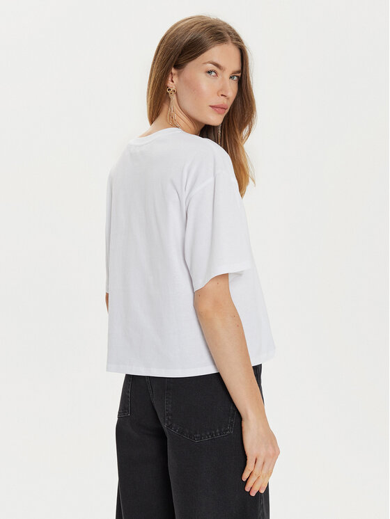 TWINSET TWINSET Majica 242TP2521 Bela Loose Fit