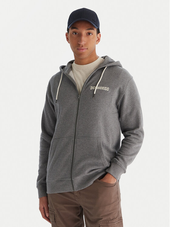 DC Shoes Bluza Baseline ADYFT03389 Szary Regular Fit