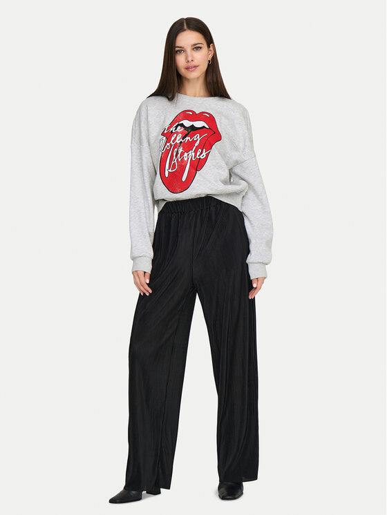 ONLY ONLY Суитшърт Rolling Stones 15345927 Сив Regular Fit