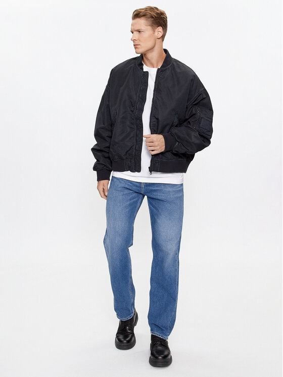 Calvin Klein Jeans Calvin Klein Jeans Μπόμπερ μπουφάν J30J323474 Μαύρο Oversize