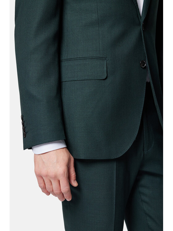 Lancerto Lancerto Garnitur Garnitur Zielony Wełniany Newark GA073124000022 Zielony Slim Fit