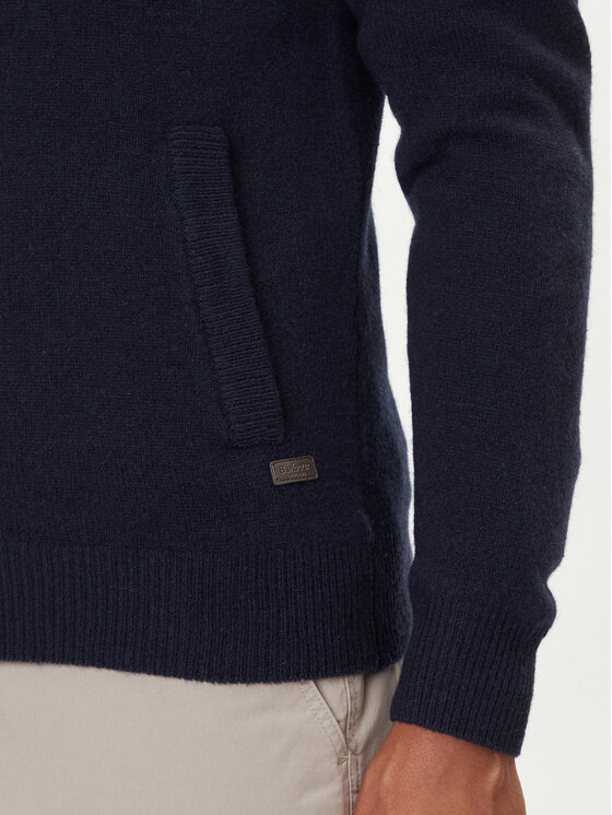 Barbour Barbour Cardigan Essential Elbow-Patch MKN0731CH51 Blu scuro Regular Fit