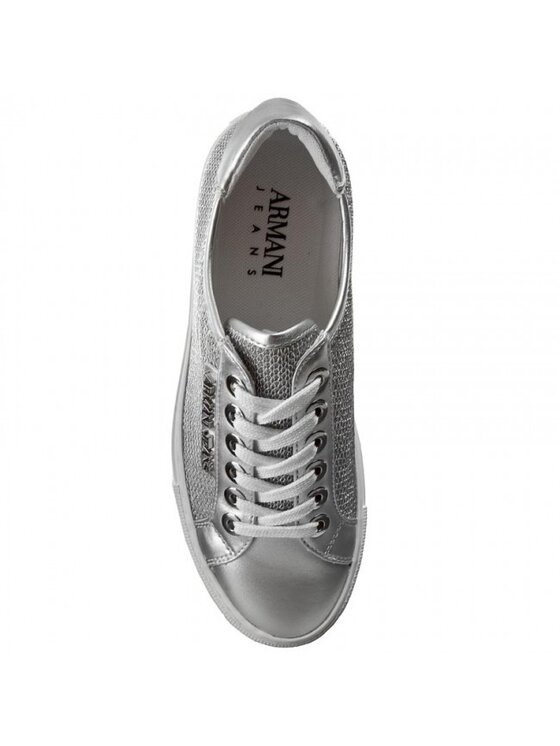 Armani Jeans Armani Jeans Sneakers aus Stoff 925208 7P597 Silberfarben