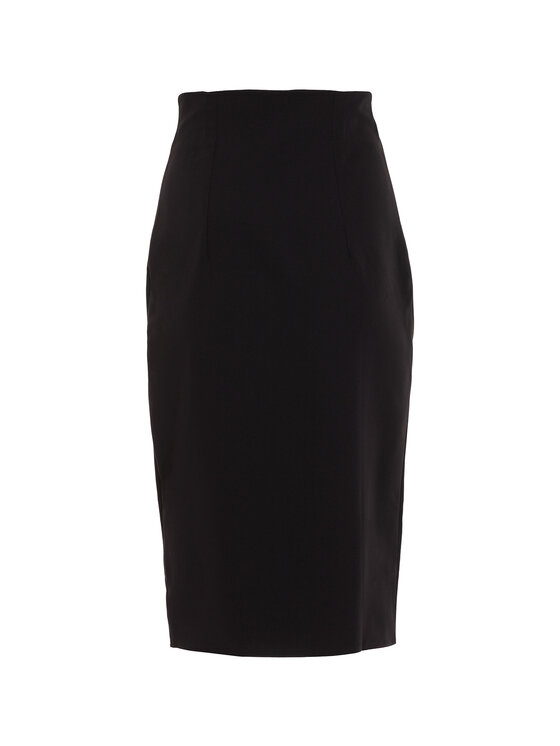 NIFE NIFE Spódnica midi SP94 Czarny Regular Fit