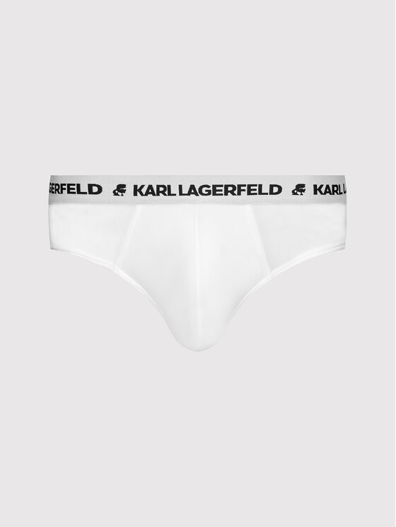 KARL LAGERFELD KARL LAGERFELD Комплект 3 чифта слипове Logo 211M2103 Бял