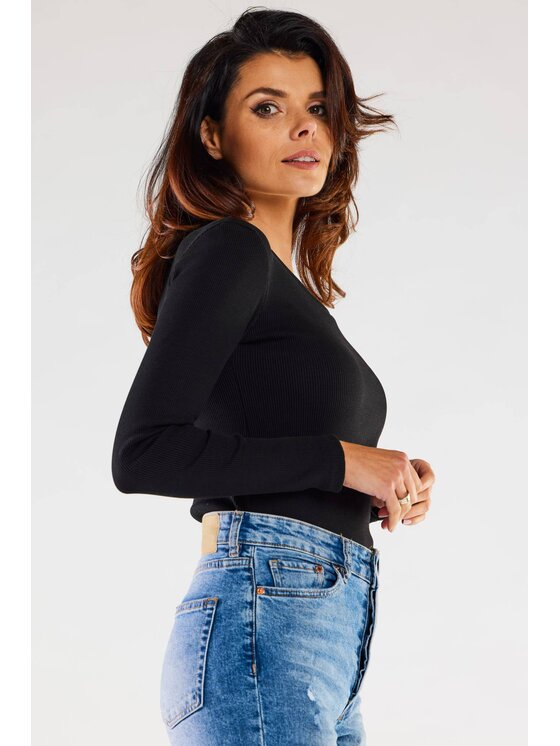 Infinite You Infinite You Blusa M284 Nero Basic Fit