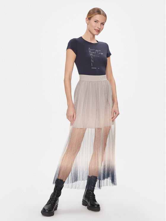 Armani Exchange Armani Exchange Spódnica trapezowa 3DYN01 YNYLZ 1786 Beżowy Regular Fit