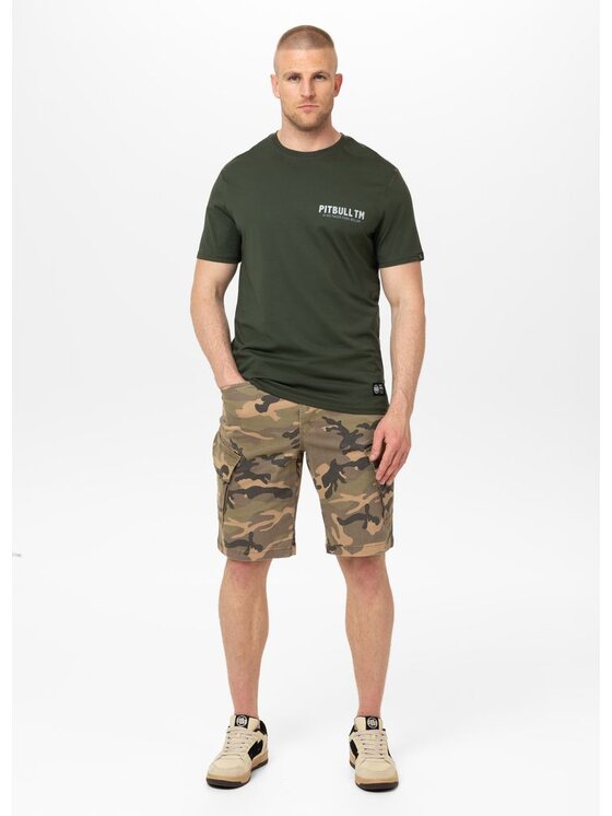 PITBULL PITBULL T-Shirt Koszulka męska PARA BELLUM XXL Zielony Regular Fit