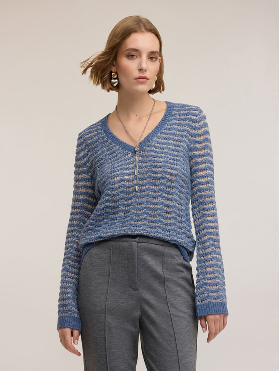 Motivi Motivi Maglione M531W003633N004 Turchese Over Fit