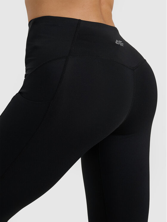 4F 4F Legginsy TRAINING Czarny Slim Fit