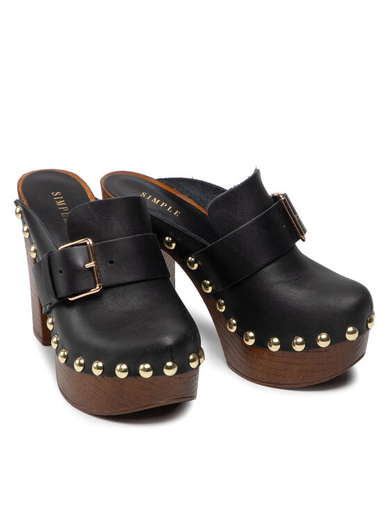 Simple Simple Klapki SL-23-01-000017 Czarny