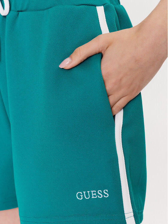 Guess Guess Αθλητικό σορτς Signature V3GD00 KBO62 Πράσινο Loose Fit