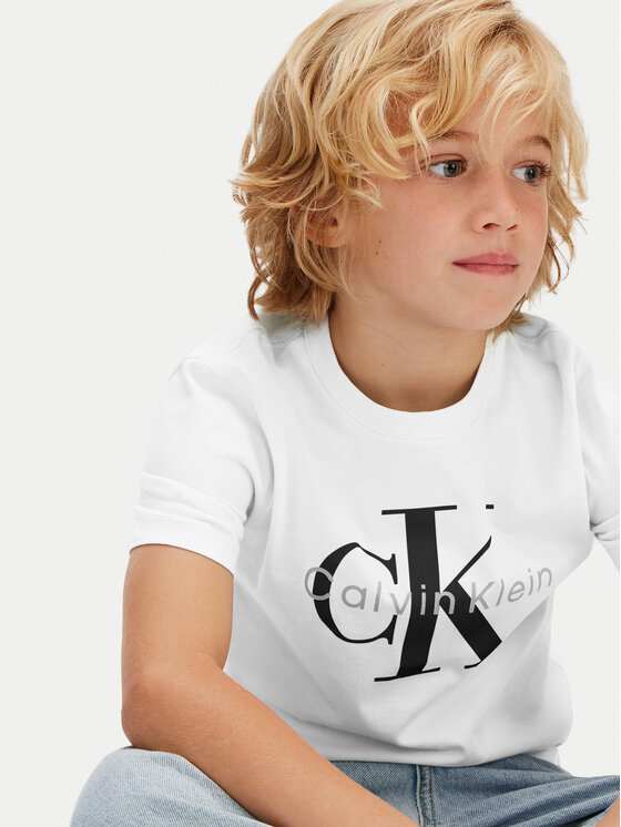 Calvin Klein Jeans Calvin Klein Jeans T-krekls Monologo LV1CKSJA33 Balts Regular Fit