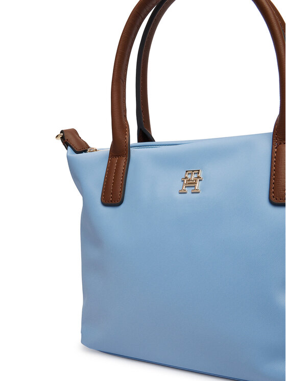 Tommy Hilfiger Tommy Hilfiger Geantă Popette Mini Tote AW0AW17709 Albastru celest