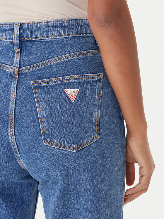 Guess Guess Blugi W2YA21 D4NH5 Albastru Mom Fit